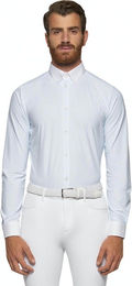 Cavalleria Toscana Reitshirt Herren Guibert Longsleeve Light Blue Line Blau XL – Bild 1 von 1