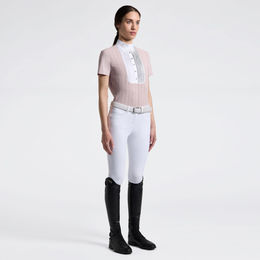 Produktbild von Cavalleria Toscana Turniershirt CT Jacquard Jersey Damen aus Baumwolle