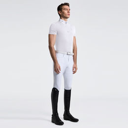 Produktbild von Cavalleria Toscana Turniershirt CT Jersey Zip 261 Herren Weiß Eurojersey