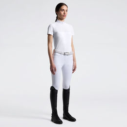 Cavalleria Toscana Turniershirt CT Perforated Jersey Inserts Damen Weiß – Bild 1 von 1