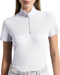 Cavalleria Toscana Turniershirt FS 2025 Competition Shirt mit Perforated Jersey Inserts Weiß XXS – Bild 1 von 1