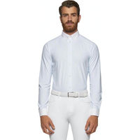 Produktbild von Cavalleria Toscana Turniershirt Herren Reitshirt Longsleeve Light Blue Line Blau Grösse 40 L