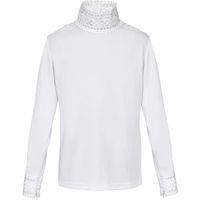 Produktbild von Cavalliera Ariosa Reitshirt Mädchen Technische Langarm-Wettbewerbsbluse Rosa Weiß 10/11 Jahre