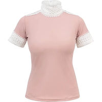 Produktbild von Cavalliera Ariosa Reitshirt Polo für Damen in Rosa Weiß XL