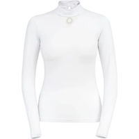 Produktbild von Cavalliera Crystal Drop Reitshirt für Damen mit langen Ärmeln in Weiß Größe XS