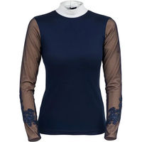 Produktbild von Cavalliera Damen Reitshirt Turniersport Polo aus Polyester ganzjährig in Beige oder Blau