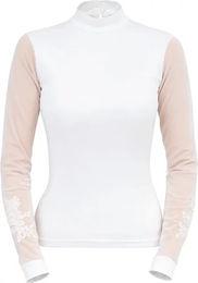 Produktbild von Cavalliera Damen Reitshirt Turniersport Polo aus Polyester in Beige oder Weiß