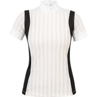 Produktbild von Cavalliera Duo Harmony Reitshirt Polo Damen Schwarz Weiß Polyamid Größe S
