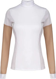 Cavalliera Essence Reitshirt Damen Technisches Longsleeve-Wettkampf Polo Weiß XS – Bild 1 von 1