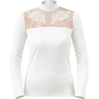 Produktbild von Cavalliera Eternity Reitshirt Damen Polo mit langen Ärmeln Weiß XS