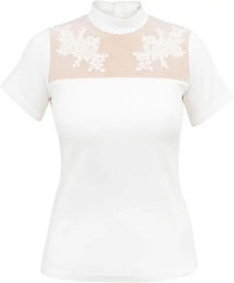 Produktbild von Cavalliera Eternity Reitshirt Polo Damen Weiß Polyester Größe S