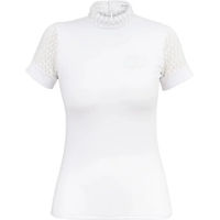 Produktbild von Cavalliera Luxe Reitshirt Polo für Damen in Weiß Größe L aus Polyester