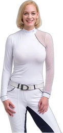 Produktbild von Cavalliera Reitshirt Damen Polo Langarm Weiß XS