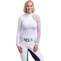 Produktbild von Cavalliera Reitshirt Damen Polo Langarm Weiß XS