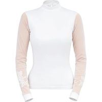 Produktbild von Cavalliera Reitshirt Damen Turniersport Polo aus Polyester in Beige und Weiß
