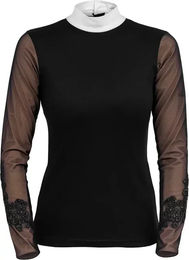 Produktbild von Cavalliera Reitshirt Damen Turniersport Polo Schwarz XS