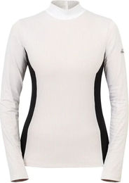Produktbild von Cavalliera Reitshirt Elegant Stripe Damen Turnier-Reiterpolo mit langen Ärmeln Schwarz Weiß