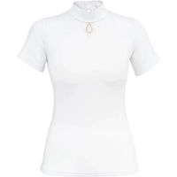 Produktbild von Cavalliera Reitshirt Polo Damen Crystal Drop Weiß XXL