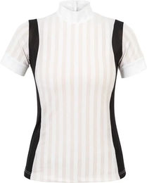 Produktbild von Cavalliera Reitshirt Polo Damen Duo Harmony Schwarz Weiß Polyamid Größe L