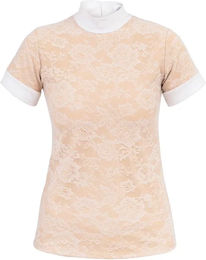 Produktbild von Cavalliera Reitshirt Polo Damen Pure Lace Weiß Beige Polyester