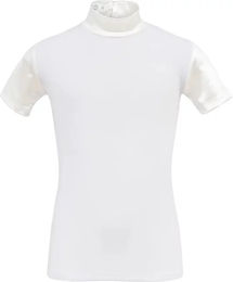 Produktbild von Cavalliera Reitshirt Polo für Mädchen in Gold und Weiß aus Polyester Größe 6/7 Jahre