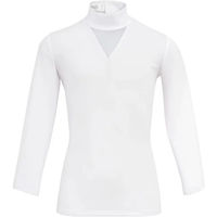 Produktbild von Cavalliera Reitshirt Polo mit langen Ärmeln für Mädchen Crystal Drop Weiß 10/11 Jahre