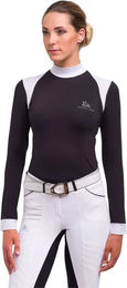 Produktbild von Cavalliera Technisches Turnier-Polo Damen mit langen Ärmeln Schwarz XL
