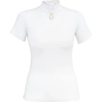Produktbild von Cavalliero Reitshirt Polo Damen Weiß XL Crystal Drop