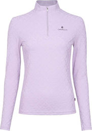 Cavallo CAVALDARSHA Reitshirt Damen mit Stehkragenshirt und Reißverschluss in Jaquard-Optik – Bild 1 von 1