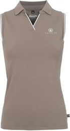 Cavallo Damen Reitpolo Top Bua Ärmellos Beige Sommer Polyamid – Bild 1 von 2