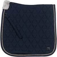 Produktbild von Cavallo Dressur Schabracke Romy in Marine Blau mit Golddetails