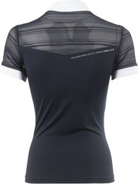 Cavallo Fatou Turniershirt Damen Sommer Reitshirt Weiß Silber Schwarz Polyamid Größe 42 – Bild 1 von 1