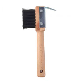 Cavallo Hufkratzer für Pferde aus Holz mit Bürste und Edelstahlhaken in Braun – Bild 1 von 1