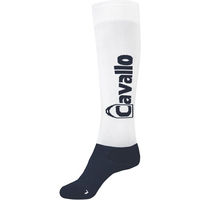 Produktbild von Cavallo Kniestrumpf Simo C Weiß-darkblue Größe 36/37