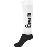 Produktbild von Cavallo Kniestrumpf Simo C Weiß-schwarz Größe 36/37