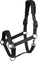 Cavallo Pferd Halfter Rose Schwarz mit Schaumstoff Polsterung Cob – Bild 1 von 1