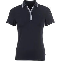 Produktbild von Cavallo Reitpolo Damen Pique Reitshirt aus Polyamid Weiß Blau Größe 36
