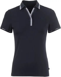 Produktbild von Cavallo Reitpolo Damen Pique Reitshirt Weiß Blau Größe 44