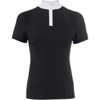 Produktbild von Cavallo Turnier-Poloshirt Damen mit 1/4 Reißverschluss aus Polyamid in Weiß oder Schwarz Größe 42