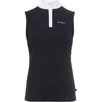 Produktbild von Cavallo Turnier-Poloshirt Damen mit 1/4 Reißverschluss Schwarz