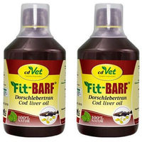 Produktbild von cd Vet Fit-BARF Dorschlebertran Öl als Nahrungsergänzung mit Vitaminen für Gelenke und Knochen 500 ml