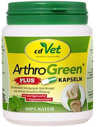 cdVet ArthroGreen plus Ergänzungsfuttermittel für Hunde und Katzen mit Grünlippmuschel und Hagebutte 100 Kapseln – Bild 1 von 5