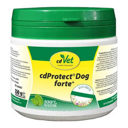 cdVet cdProtect Dog forte+ Ergänzungsfuttermittel für Hunde mit wilden Kräutern zur Unterstützung des Magen-Darm-Milieus 150 g - 150 g – Bild 1 von 2