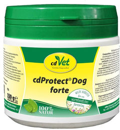 Produktbild von cdVet cdProtect Dog forte Nahrungsergänzung für die Magen-Darm-Gesundheit von Hunden 150g - 150 g