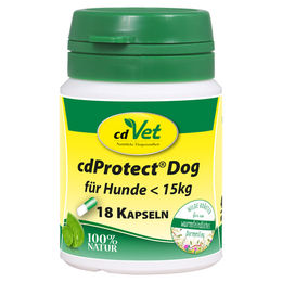 cdVet cdProtect Kapseln für Hunde unter 15 kg zur Unterstützung des Magen-Darm-Systems 18 Stück – Bild 1 von 2