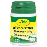Produktbild von cdVet cdProtect Kapseln für Hunde unter 15 kg zur Unterstützung des Magen-Darm-Systems 18 Stück
