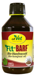 cdVet Fit-BARF Bio-Hanfnussöl 250ml für Hunde und Katzen zur Unterstützung von Haut, Fell, Gelenken und Immunsystem - 250 ml – Bild 1 von 2
