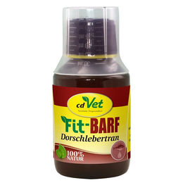 cdVet Fit-BARF Dorschlebertran für Hunde und Katzen zur Unterstützung von Haut, Fell und Gelenken 100 ml - 100 ml – Bild 1 von 5