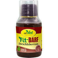 Produktbild von cdVet Fit BARF Dorschlebertran Öl für Hunde und Katzen mit Omega-3 und Vitaminen 250 ml - 250 ml