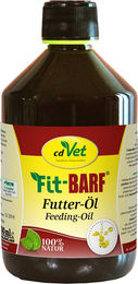 cdVet Fit-BARF Futter-Öl Kaltgepresst Vegan für Hunde und Katzen 500 ml - 500 ml – Bild 1 von 10